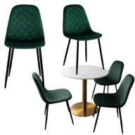 KRZESŁ TAPICEROWANE WELUROWY DO KUCHNI JADLNI SALONU LOFTOWE ZIELONE