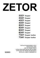 Zetor Super 3321...4341... 5341...6321...7341 Turbo - katalog części PL
