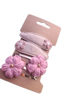 Spinki do włosów szydełkowe kwiatki 4 szt.