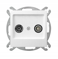 Gniazdo RTV Antenowe ścienne Ospel białe GPA-14GP/m/00