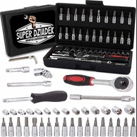 ZESTAW 46 KLUCZY NASADOWYCH Z WALIZKĄ SUPER DZIADEK PREZENT NA DZIADKA