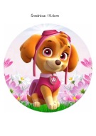 CUKROWY OPŁATEK NA TORT PSI PATROL + Okrąg koło DEKORACJA URODZINY MASA