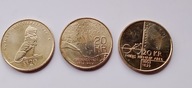 Monety 20 koron Norwegia okolicznościowe 3 sztuki, super stan 1/-1