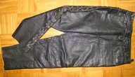 Skórzane spodnie wiązane z trokami męskie/damskie/unisex pas 80-82/174