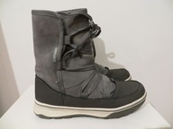 Śniegowce damskie 38 buty zimowe szare zamszowa cholewka membrana NeoDry