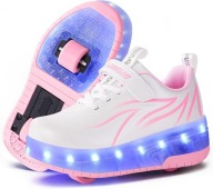 Buto rolki, wrotki dla dzieci, LED dla dziewczynek i początkujących, 31 EU