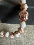 Bransoletka Handmade Budda Howlit Hematyt