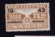 Niemcy, znaczki opłat członkowskich, partyjnych, WWII, Holandia /AK/
