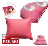 PODUSZKA DO SPANIA Z NATURALNEGO PIERZA OBSZYCIE BAWEŁNA ANTYALERGICZNA