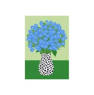 Plakat „Blue Flowers Vase” – Minimalistyczny Plakat Artystyczny
