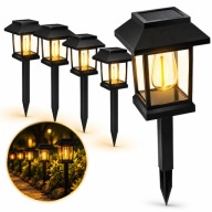 4x Lampa solarna ogrodowa LED wbijana żarówka czujnik zmierzchu