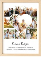 Kolaż zdjęć dla Rodziców personalizowany plakat prezent urodziny rocznica
