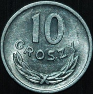 10 groszy 1966 - około menniczy egzemplarz