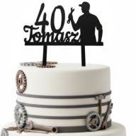 topper na tort dekoracja urodziny personalizacja wiek imię MECHANIK!!kolory