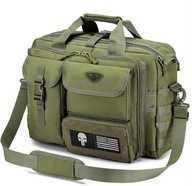 SPAHER Teczka Męska Torba do Pracy NA Laptopa WOJSKOWA TAKTYCZNA Zielona