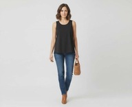 Reserved czarny boxer top S 36 luźny, minimalistyczny crop top bokserka