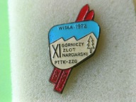 Oryg Odznaka Górnicza- XI GÓRNICZY ZLOT NARCIARSKI- PTTK ZZG Kop WUJEK- 72r