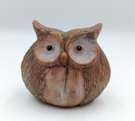 Sowa puchacz pękata sówka - fajna figurka z ceramiki - śliczna 13cm