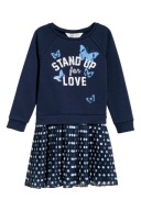 sukienka z plisowanym dołem w grochy H&M roz 134/140 jak nowa, 1x ubrana