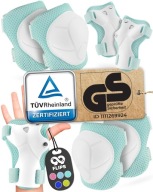 Ochraniacze na łokcie i kolana zielone S/M dla dzieci 3 lata +