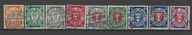 WMG 1924 Fi.187-195 O kasowane, Herb Gdańska w owalu wydanie obiegowe
