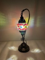 Lampa stołowa wykonana techniką mozaiki tureckiej.