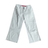 Spodnie damskie rybaczki do połowy łydki 7/8 kremowe proste 38 Yahoo Line