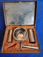 Zestaw do golenia retro PRL w etui lata 50.-70. + żyletki Polsilver/Tiger