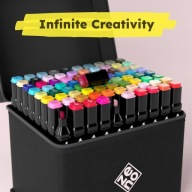 Zeno 80 zestaw markerów w etui, podwójne markery cienką końcówką