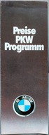 Prospekt BMW Preise PKW Programm Cennik 25. August 1975