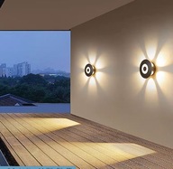Lampa ścienna z półkulą cztery boki wystrój domu kinkiet na zewnątrz