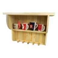 Półka-szafka kuchenna drewniana – organizer na naczynia i przyprawy