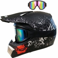 Kask off-road rowerowy na hulajnogę Full Face rozm. S 55-56 cm + Gogle