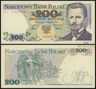 BNU - POLSKA PRL 200 złotych 1986 DL 1900478 # P190ee # st 1