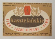 STARA ETYKIETA PIWO JASNE PEŁNE KASZTELAŃSKIE BROWAR SIERPC