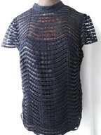 Bluzka czarna lekko błyszcząca, z cekinami - XS/S