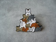 PIN BROSZKA PRZYPINKA KOT KOTKI