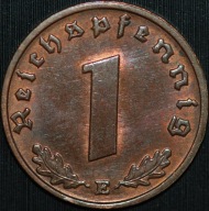 1 Reichspfennig 1938 E - menniczy egzemplarz