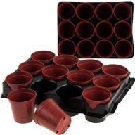 DONICZKA DONICZKI KWADRATOWE DONICA DO OGRODU PLASTIKOWE 26 cm x 20 x 6 cm