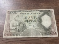 Indonezja - 5000 rupii - 1958 - rzadki