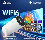 Mini projektor LED 720P Wi-Fi i Bluetooth – przenośny, obsługa 4K