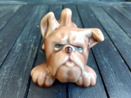 KUKA POLAND FIGURKA PIES BULDOG Wojciech Rydz - SYGNATURA / OKRES PRL-U