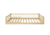Łóżko dziecięce 200x120 Montessori Hit Drewniane Dla dziecka Łóżkopojedyncz