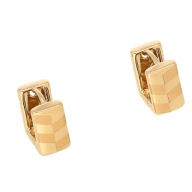 87076 Kolczyki stal chirurgiczna 316L pozłacane 18k mat połysk