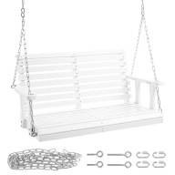 Huśtawka Z Drewna Cedrowego Biały 13,8KG Drewno Cedrowe I Łańcuchy Stalowe