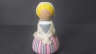 Drewniana figurka Laleczka Skandynawia design