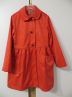 Płaszczyk płaszcz wiosenny dla dziewczynki 116 różowy z kieszonkami guziki