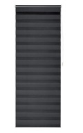 Roleta dzień i noc czarna szer.80 cm x 210 kompletna, montaż bezinwazyjny