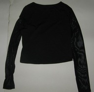 CZARNA BLUZKA z CIEKAWYMI RĘKAWAMI 38 - 40