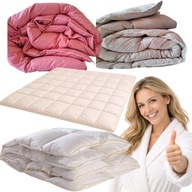 KOŁDRA PUCHOWA200x220 CAŁOROCZNA KREMOWA RÓŻOWA BIAŁA PREMIUM MIĘKKA CIEPŁA